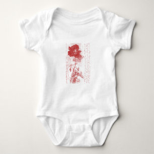 Rote Rose Baby Strampler