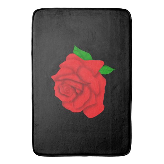 Rote Rose Badematte (Vorderseite Vertikal)