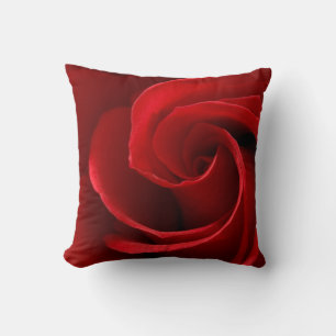 Rote Rose Baumwollwirbelkissen, Sitzkissen Kissen