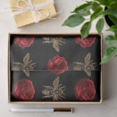 Rote Rose Bee Series Design 16 Tissue Paper Seidenpapier (Geschenk)