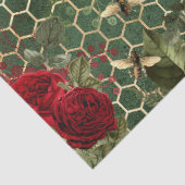 Rote Rose Bee Series Design 22 Tissue Paper Seidenpapier (Detail)