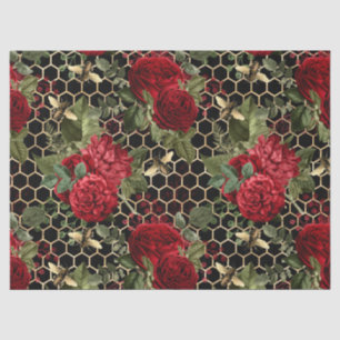 Rote Rose Bee Series Design 46 Seidenpapier