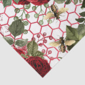 Rote Rose Bee Series Design 47 Seidenpapier (Detail)