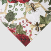 Rote Rose Bee Series Design 48 Seidenpapier (Detail)