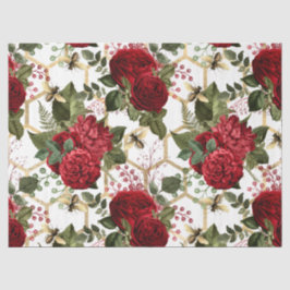 Rote Rose Bee Series Design 48 Seidenpapier