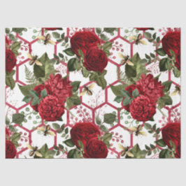 Rote Rose Bee Series Design 49 Seidenpapier