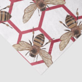 Rote Rose Bee Series Design 50 Seidenpapier (Detail)