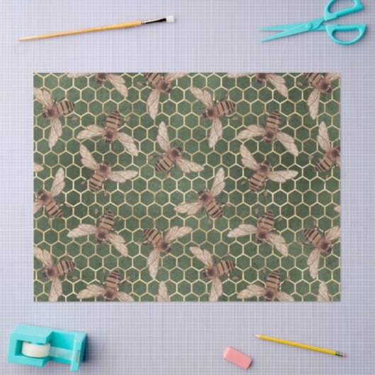 Rote Rose Bee Series Design 55 Seidenpapier (Basteln)