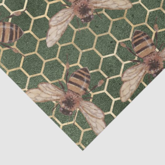 Rote Rose Bee Series Design 55 Seidenpapier (Detail)