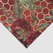 Rote Rose Bee Series Design 59 Seidenpapier (Detail)