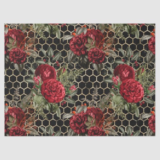 Rote Rose Bee Series Design 60 Seidenpapier (Vorderseite)