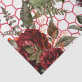 Rote Rose Bee Series Design 61 Seidenpapier (Detail)