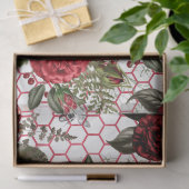 Rote Rose Bee Series Design 61 Seidenpapier (Geschenk)