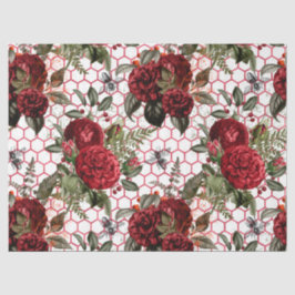 Rote Rose Bee Series Design 61 Seidenpapier