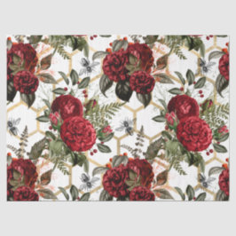 Rote Rose Bee Series Design 62 Seidenpapier