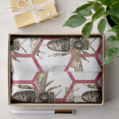 Rote Rose Bee Series Design 64 Seidenpapier (Geschenk)