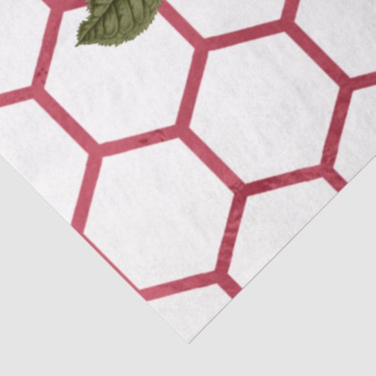 Rote Rose Bee Series Design 65 Seidenpapier (Detail)