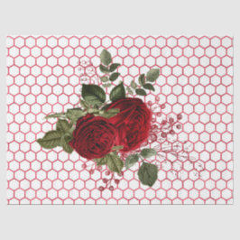 Rote Rose Bee Series Design 67 Seidenpapier