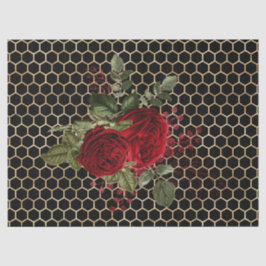 Rote Rose Bee Series Design 68 Seidenpapier