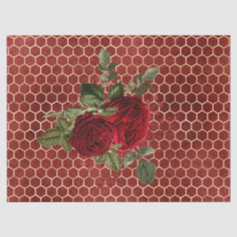 Rote Rose Bee Series Design 69 Seidenpapier