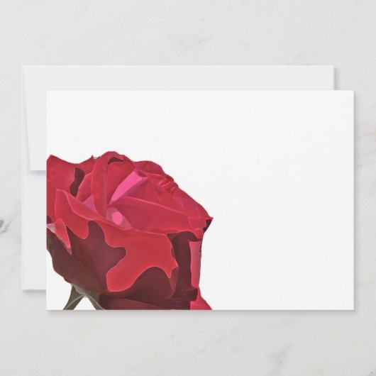 Rote Rose Beerdigungskarte Einladung (Rückseite)