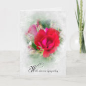 Rote Rose Beileid Karte (Vorderseite)