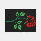 Rote Rose benutzerdefinierbar Fleecedecke (Vorderseite (Horizontal))