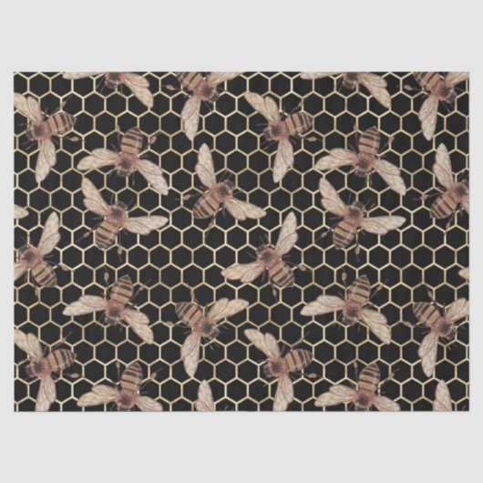 Rote Rose Biene Serie Design 53 Seidenpapier (Vorderseite)