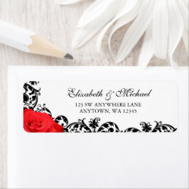 Rote Rose Black Blühe Rücksendeadresse