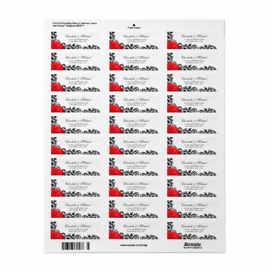 Rote Rose Black Blühe Rücksendeadresse (Vorne)