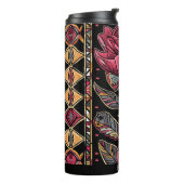Rote Rose Black Thermal Tumbler Thermosbecher (Nach links gedreht)