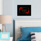 Rote Rose Black und Gold Quinceñera Foliendrucke (In Situ (Schlafzimmer))