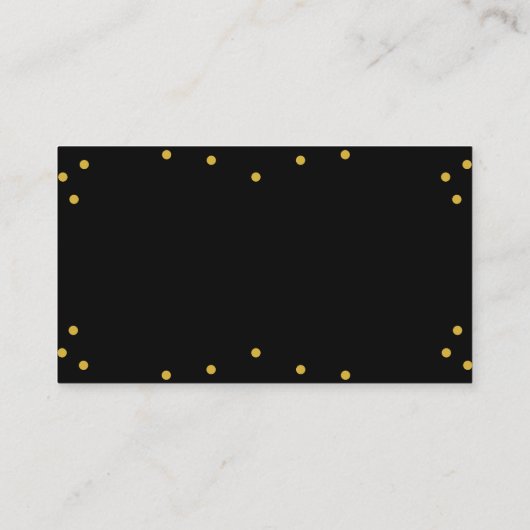 Rote Rose Black und Gold Quinceñera Platzkarte (Rückseite)