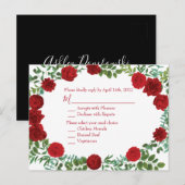 Rote Rose Black Wedding Gothic Dark Postkarte (Vorne/Hinten)