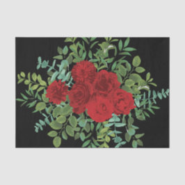 Rote Rose Black Wedding Gothic Dark Seidenpapier