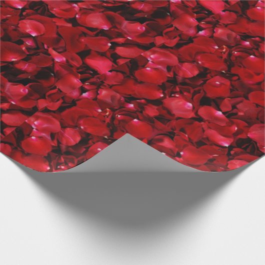 rote Rose Blätter horizontal Geschenkpapier (Ecke)