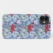 Rote Rose Blauer Weißblümchen Case-Mate iPhone Hülle (Rückseite (Horizontal))