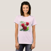 Rote Rose Bloom T - Shirt (Vorne ganz)