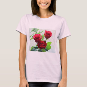 Rote Rose Bloom T - Shirt