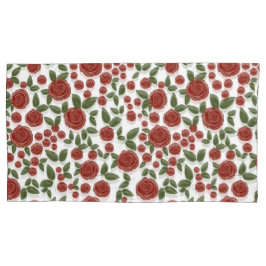 rote Rose blorweiß Kissenbezug