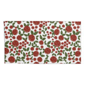 rote Rose blorweiß Kissenbezug (Rückseite-Rechts)