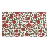 rote Rose blorweiß Kissenbezug (Rückseite-Links)