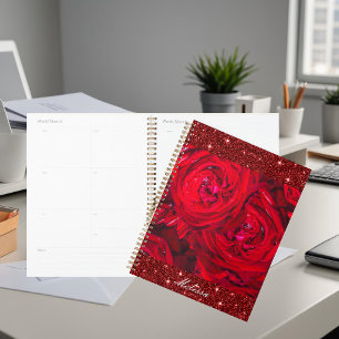 Rote Rose blüht mit Abtropfen - Fotografie Planer