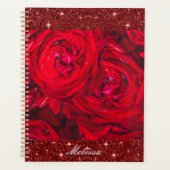 Rote Rose blüht mit Abtropfen - Fotografie Planer (Vorderseite)