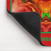 Rote Rose Blume Abstrakt Personalisiert gestört Mousepad (Ecke)