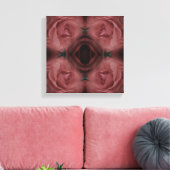 Rote Rose Blume Abstrakt Vintag Leinwanddruck (Insitu (Wohnzimmer))