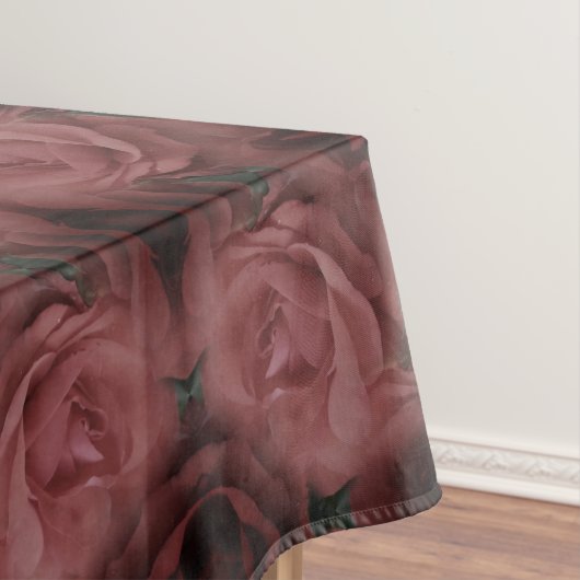 Rote Rose Blume Abstraktes Naturemuster Vintag Tischdecke (Beispiel)