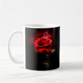 Rote Rose Blume Aquarell - bb Kaffeetasse (Links)
