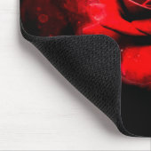 Rote Rose Blume Aquarell - bb Mousepad (Ecke)