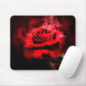 Rote Rose Blume Aquarell - bb Mousepad (Mit Mouse)